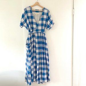 Mara Hoffman Gingham wrap dress